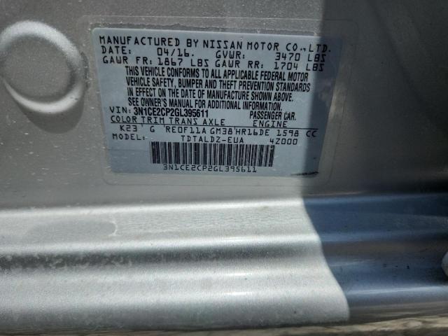 2016 NISSAN VERSA NOTE 3N1CE2CP2GL395611