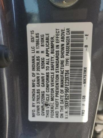 2015 HONDA CIVIC EXL 19XFB2F96FE239784