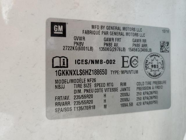 2017 GMC ACADIA DEN 1GKKNXLS6HZ188650