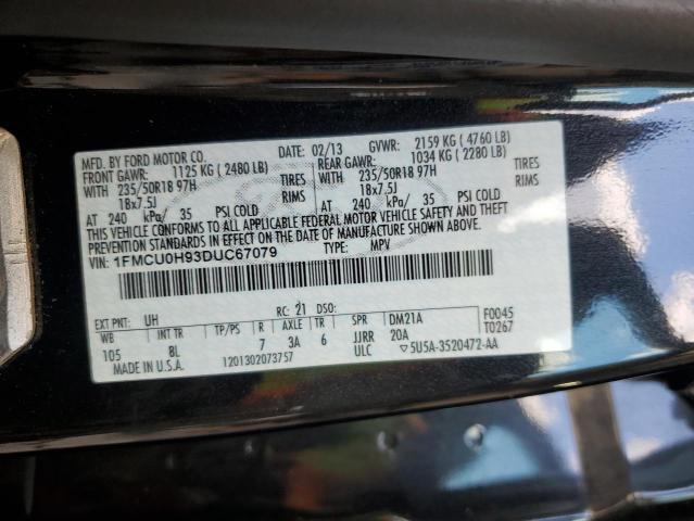 2013 FORD ESCAPE SEL - 1FMCU0H93DUC67079