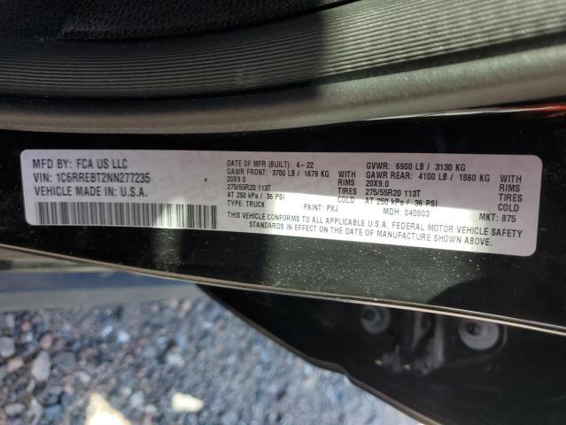 2022 RAM 1500 BIG H 1C6RREBT2NN277235