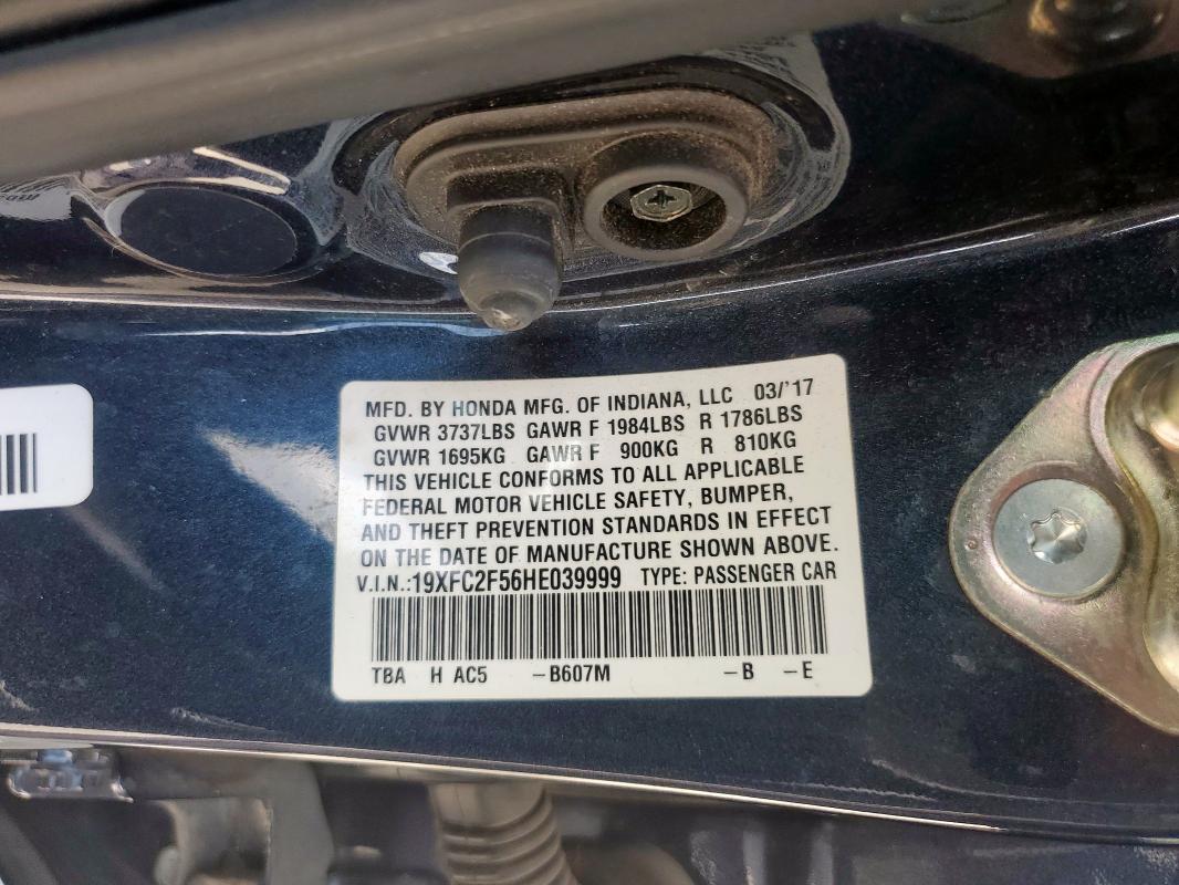 2017 HONDA CIVIC LX - 19XFC2F56HE039999