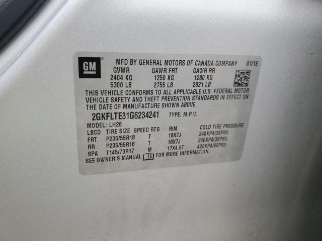 2016 GMC TERRAIN SL - 2GKFLTE31G6234241