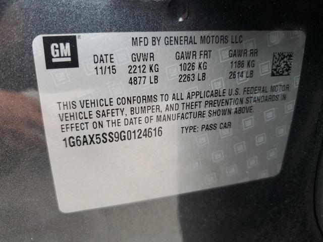 2016 CADILLAC CTS LUXURY 1G6AX5SS9G0124616