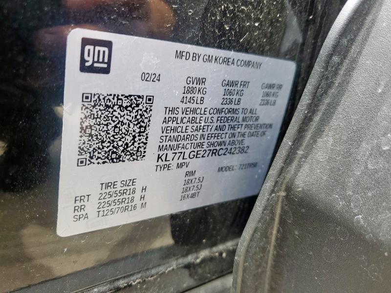 2024 CHEVROLET TRAX 1RS KL77LGE27RC242382