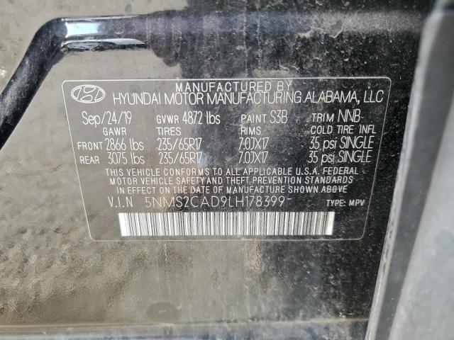 2020 HYUNDAI SANTA FE SE 5NMS2CAD9LH178399