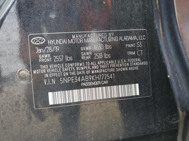 2019 HYUNDAI SONATA LIM 5NPE34AB9KH772541