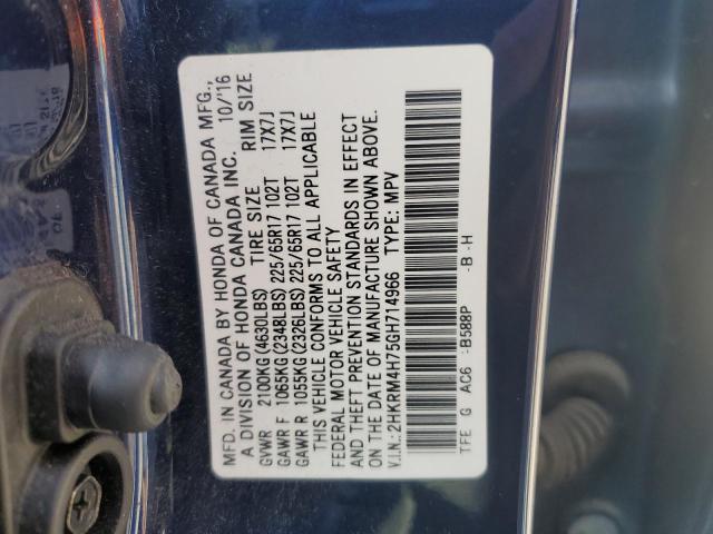 2016 HONDA CR-V EXL 2HKRM4H75GH714966