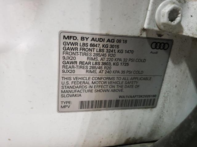 2019 AUDI Q7 PRESTIG - WA1VAAF73KD005180