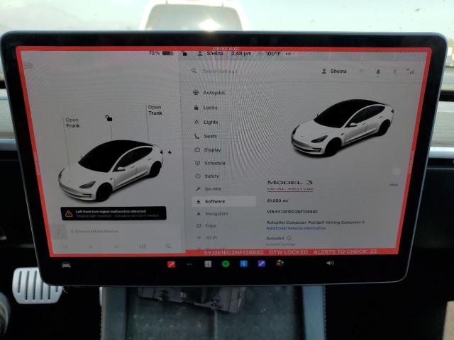 2022 TESLA MODEL 3 5YJ3E1EC2NF138882
