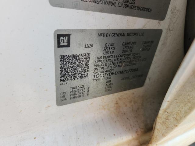2021 CHEVROLET SILVERADO - 1GCUYDED1MZ177204