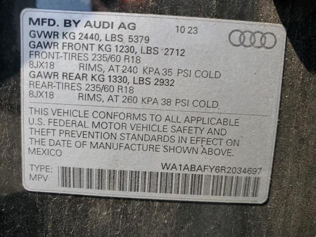 2024 AUDI Q5 PREMIUM WA1ABAFY6R2034697