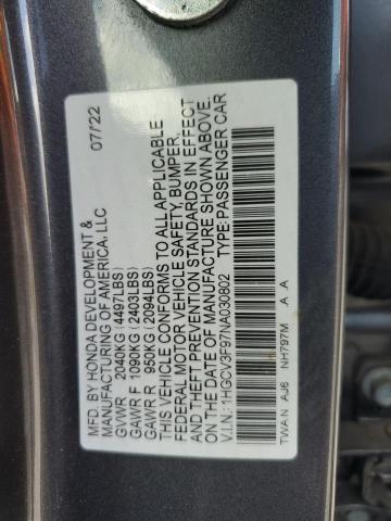 2022 HONDA ACCORD TOU 1HGCV3F97NA030802