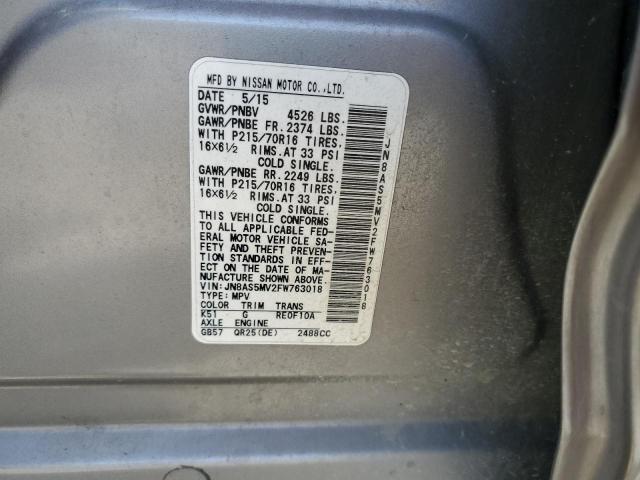 2015 NISSAN ROGUE SELE - JN8AS5MV2FW763018