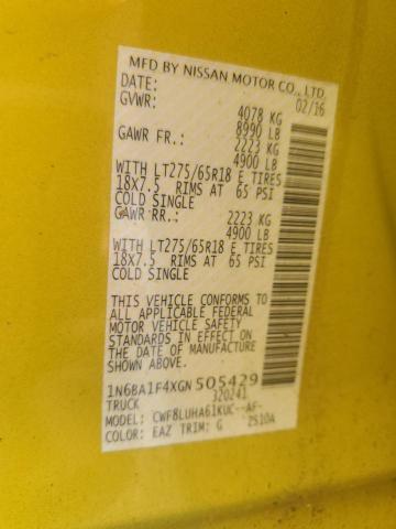 2016 NISSAN TITAN XD S 1N6BA1F4XGN505429