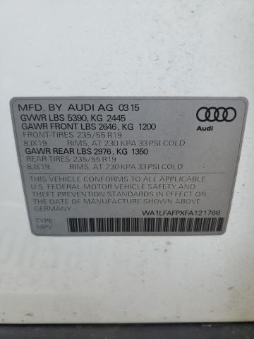 2015 AUDI Q5 PREMIUM PLUS WA1LFAFPXFA121766