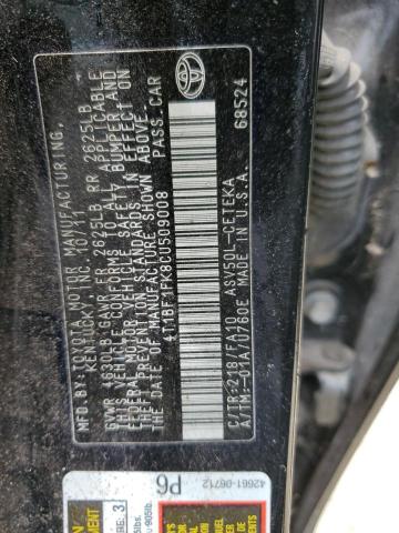 2012 TOYOTA CAMRY BASE - 4T1BF1FK8CU509008