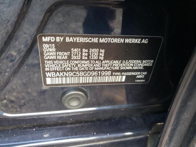 2016 BMW 550 I WBAKN9C58GD961998