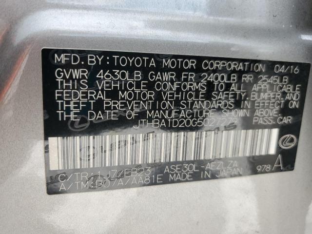 2016 LEXUS IS 200T JTHBA1D20G5027279