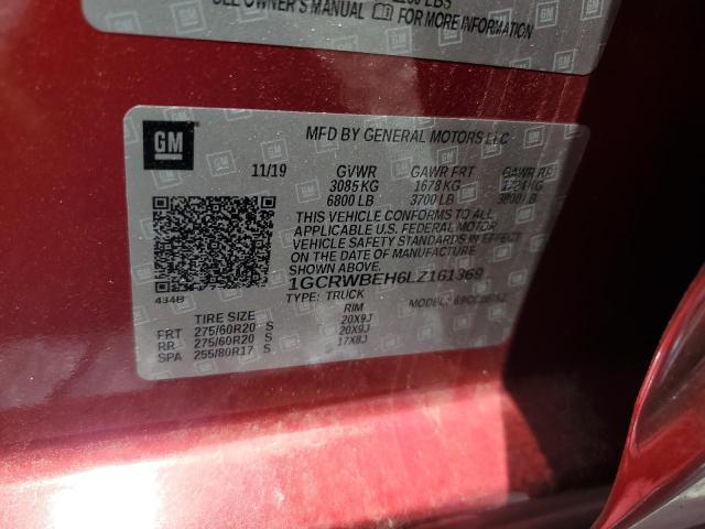 2020 CHEVROLET SILVERADO - 1GCRWBEH6LZ161369