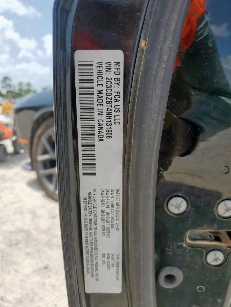 2022 DODGE CHALLENGER 2C3CDZBT4NH131906