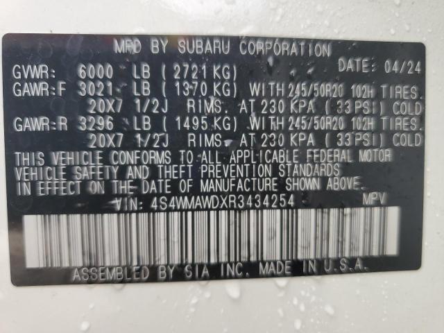 2024 SUBARU ASCENT TOU 4S4WMAWDXR3434254