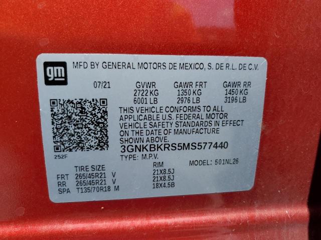 2021 CHEVROLET BLAZER RS - 3GNKBKRS5MS577440