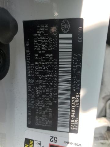 2024 TOYOTA CAMRY SE N 4T1G11AKXRU249098