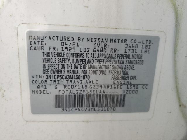 2021 NISSAN KICKS SV 3N1CP5CV3ML501070