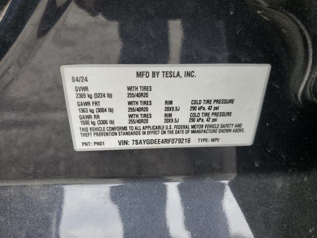 2024 TESLA MODEL Y 7SAYGDEE4RF079216