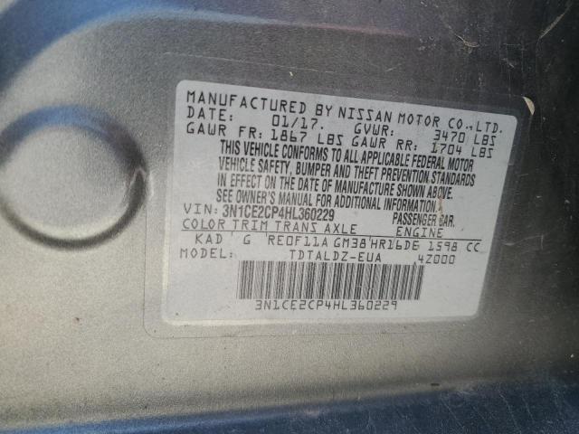 2017 NISSAN VERSA NOTE 3N1CE2CP4HL360229