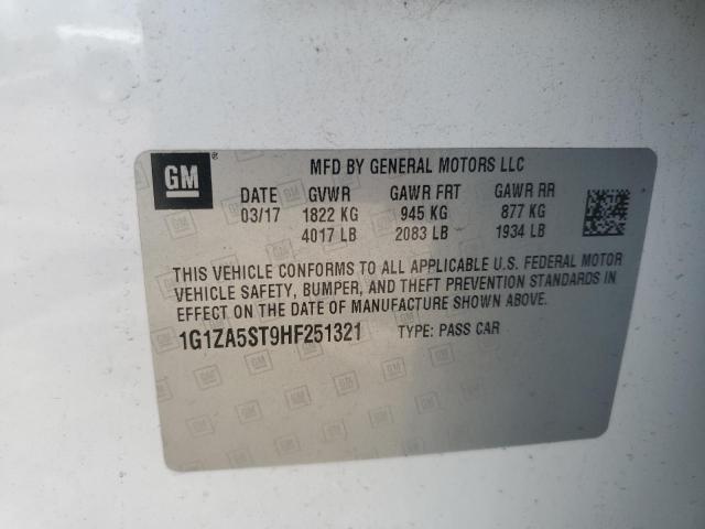 2017 CHEVROLET MALIBU L 1G1ZA5ST9HF251321