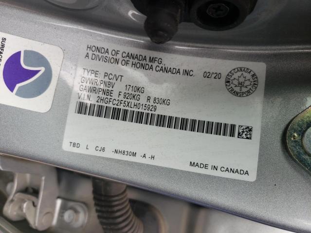2020 HONDA CIVIC LX 2HGFC2F5XLH015929