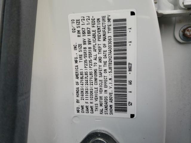 2010 ACURA RDX - 5J8TB2H27AA003063