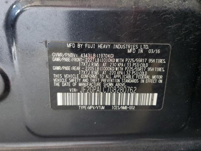 2016 SUBARU CROSSTREK JF2GPALC7G8280762