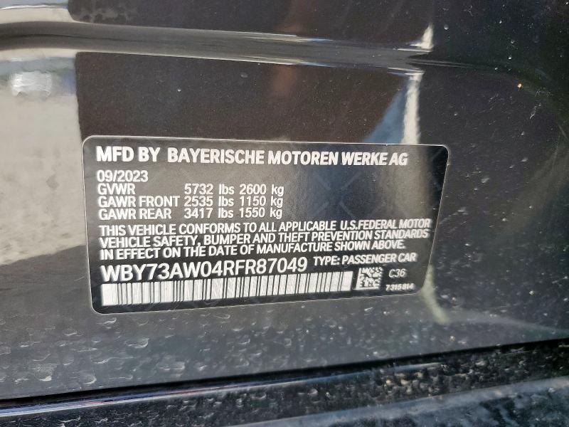 2024 BMW I4 EDRIVE WBY73AW04RFR87049