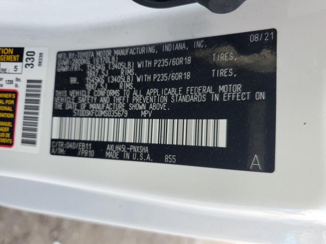 2021 TOYOTA SIENNA XSE 5TDDSKFC0MS035679