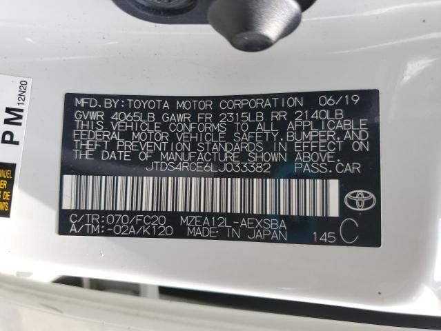 2020 TOYOTA COROLLA SE - JTDS4RCE6LJ033382