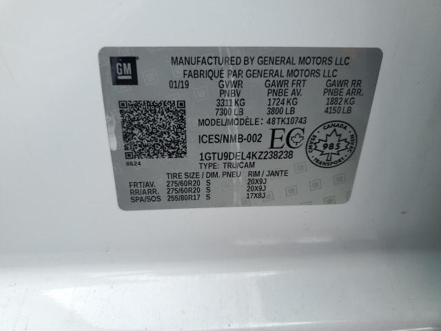 2019 GMC SIERRA K15 1GTU9DEL4KZ238238