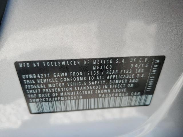 2015 VOLKSWAGEN JETTA BASE 3VW2K7AJ8FM333410