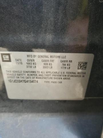 2016 CHEVROLET SONIC LT 1G1JC5SH7G4134074