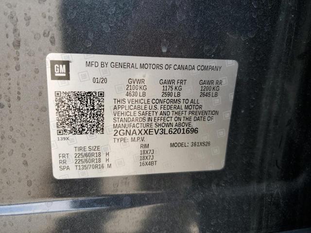 2020 CHEVROLET EQUINOX PR - 2GNAXXEV3L6201696
