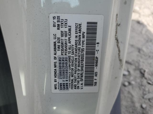 2015 HONDA ODYSSEY EXL 5FNRL5H6XFB055795