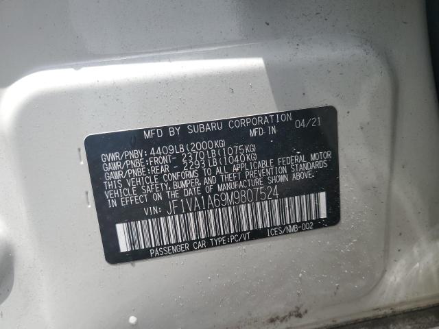 2021 SUBARU WRX - JF1VA1A69M9807524