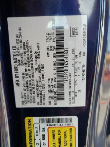 2019 FORD MUSTANG 1FA6P8TH1K5146831