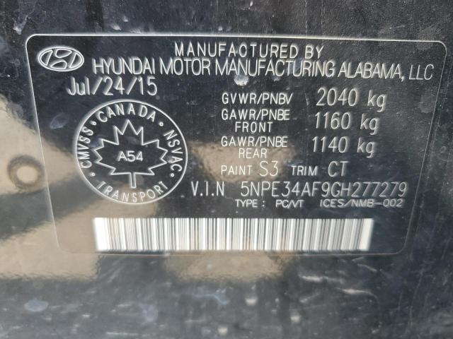 2016 HYUNDAI SONATA SPO 5NPE34AF9GH277279
