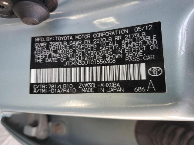 2012 TOYOTA PRIUS - JTDKN3DU1C1556308