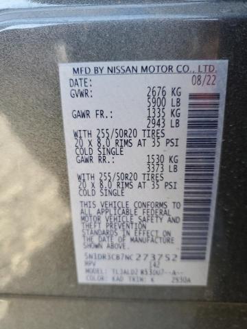 2022 NISSAN PATHFINDER - 5N1DR3CB7NC273752