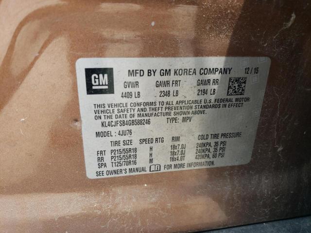 2016 BUICK ENCORE CON KL4CJFSB4GB588246