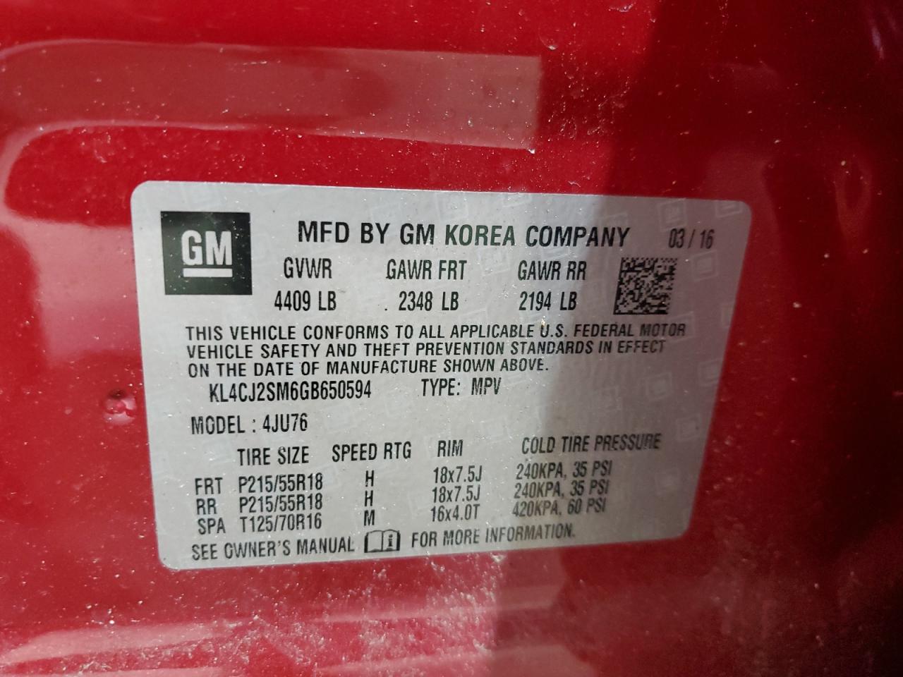 BUICK ENCORE SPORT TOURING